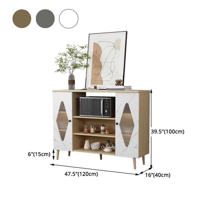 Schedate sideboard Glam Stone Scaffali per sala da pranzo Sideboard