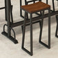 Glam 1/2/5/7 Pieces Counter Height Set Rectangle Trestle Bar Stool and Table Set