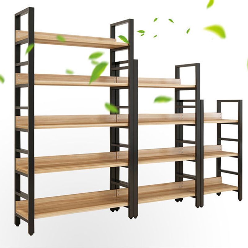 Industrial Steel Etagere Bookshelf 11.8"W Open Back Book Shelf