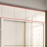 Armadietto in legno fabbricato con mobile in magazzino bianco lucido contemporaneo per la casa