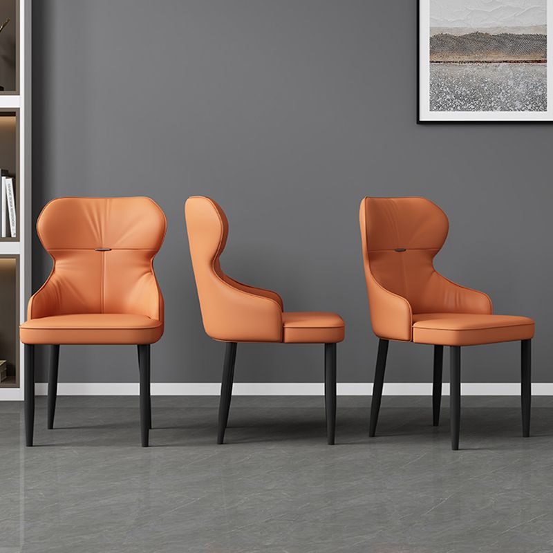 Industrial Style Arm Chair Faux Leather Wingback Chair for Living Room