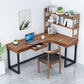 L-Form Solid Pine Writing Table Industrial Home Working Table