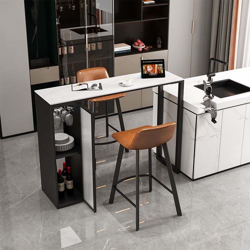 Sgabelli da bar in metallo glam in finta pelle con sgabelli con gambe nere