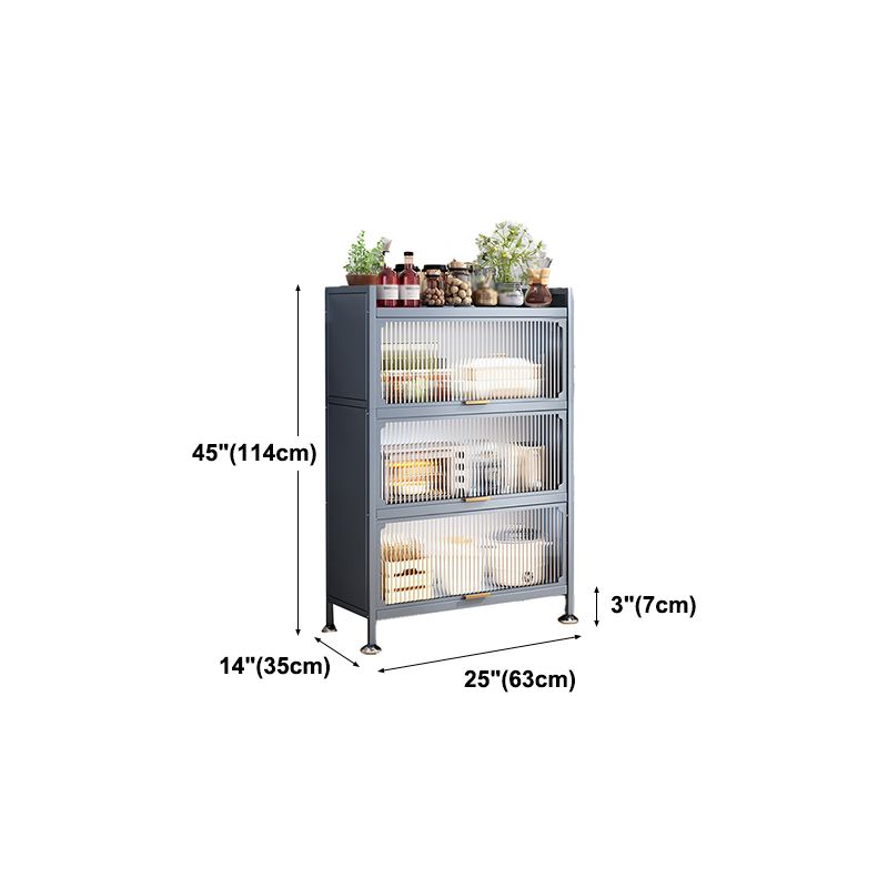 Modern Style Kitchen Server Glass Doors Metal Frame Server for Living Room Clearhalo 'buffet_sideboard' 'Buffets & Sideboards' 'furn' 'furn_buffet_sideboard' 'Furniture' 'furniture_buffet_sideboard' 'Kitchen & Dining Furniture' 1200x1200_d7f1ab6e-6b15-4378-8969-da817861055d