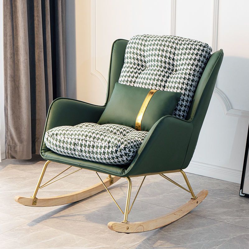 Chaise de culbuteur moderne à chaise de bascule résistante à la friction à cadre en métal pour la maison