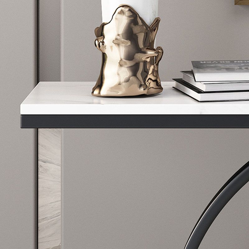 Tavolo da divano console di ferro moderno rettangolo console in pietra tavolo per la sala
