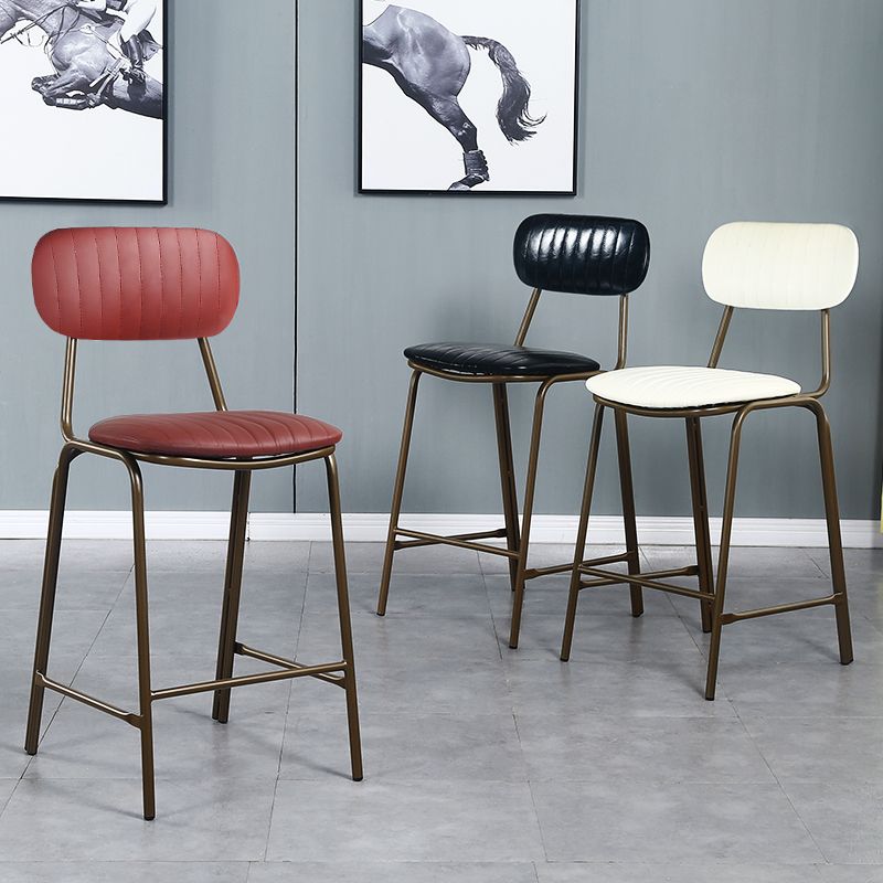 Quilted Rectangle Distressed Leather Barstool Industrial Indoor Tall Stool Clearhalo 'Bar Furniture' 'Bar Stools' 'bar_stools' 'furn' 'furn_bar_stools' 'furniture_bar_stools' 'Kitchen & Dining Furniture' 'kitchen&dining_furn' 'kitchen' 'kitchen_furn' Furniture' 1200x1200_d7f68a11-2bde-4937-bf9a-240d416fc618