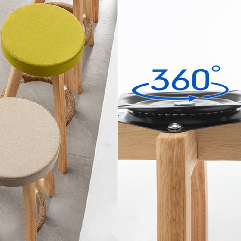 Industrial Style Bar-stool Round Seat Wooden Legs for Restaurant Bar Clearhalo 'Bar Furniture' 'Bar Stools' 'bar_stools' 'furn' 'furn_bar_stools' 'furniture_bar_stools' 'Kitchen & Dining Furniture' 'kitchen&dining_furn' 'kitchen' 'kitchen_furn' Furniture' 1200x1200_d7f90d28-3955-4ecc-b8aa-80b4be2f2498