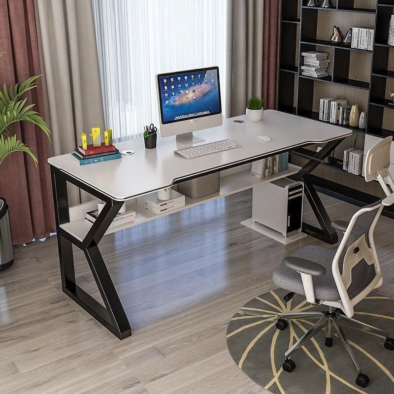 Bureau de bureau gratuit en bois fabriqué bureau d'ordinateur en acier en acier