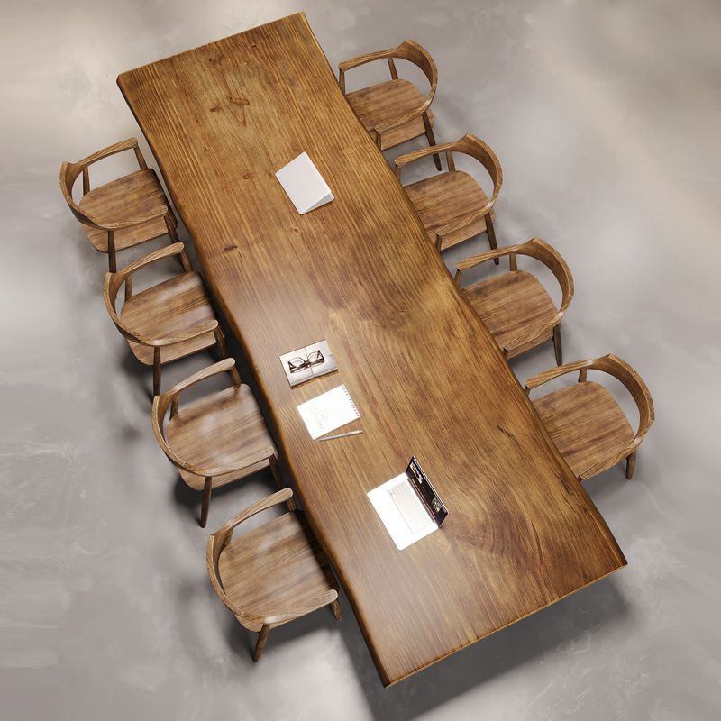 Modernes Rechteck Holz Esstisch 1/4/9 Stück Essset für Esszimmer