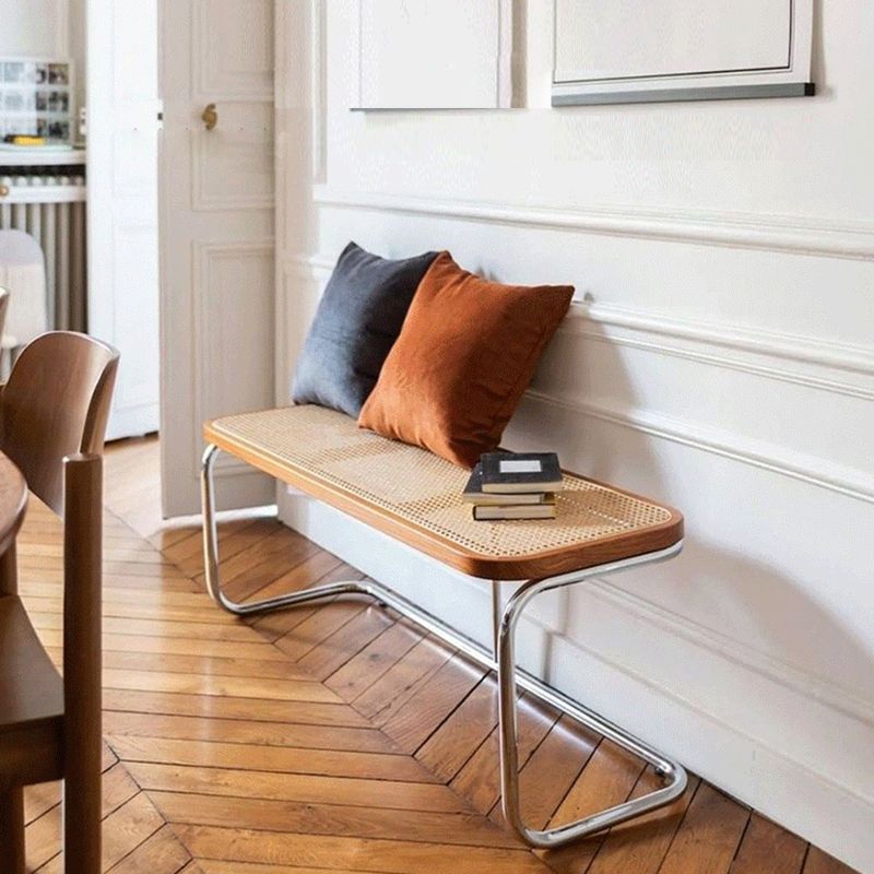 Tropical Rubber Wood Bedroom Bench 15" Wide Entryway Bench with Legs Clearhalo 'Benches' 'Chairs & Seating' 'furn' 'furn_benches' 'Furniture' 'Living Room Furniture' 1200x1200_d7f9e073-aec6-4610-acbe-3cbc64d01e94