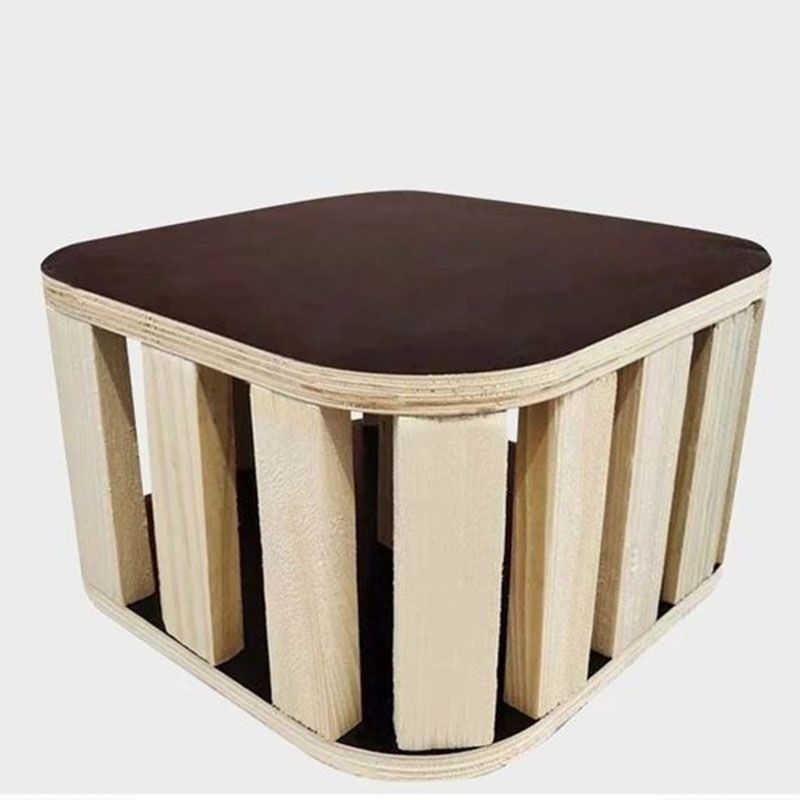 Mid Century Modern Pouf Ottoman Faux Leather Rectangle Ottoman with Chair Legs Clearhalo 'furn' 'furn_ottomans_poufs' 'Furniture' 'Living Room Furniture' 'Ottomans & Poufs' 'ottomans_poufs' 1200x1200_d7fa737a-3490-41a3-b04e-671533819b0a