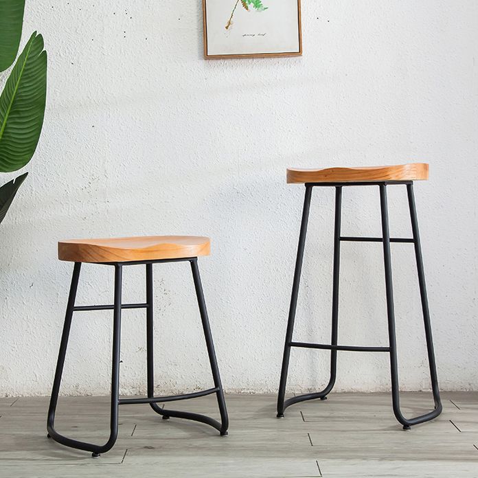 Modern Footrest Solid Wood Bar Stool Dessert Shop Backless Stool Clearhalo 'Bar Furniture' 'Bar Stools' 'bar_stools' 'furn' 'furn_bar_stools' 'Furniture' 'Kitchen & Dining Furniture' 1200x1200_d7fbb15e-a2c2-4a6c-8618-f5404668836a