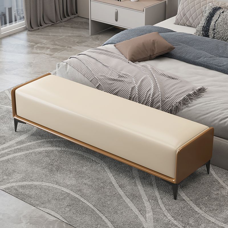 Rectangle Bedroom Bench Modern Seating Bench with Upholstered and Metal Legs Clearhalo 'Benches' 'Chairs & Seating' 'furn' 'furn_benches' 'Furniture' 'Living Room Furniture' 1200x1200_d7fe64e4-19fc-40f8-b7ac-b41b8d05f71a