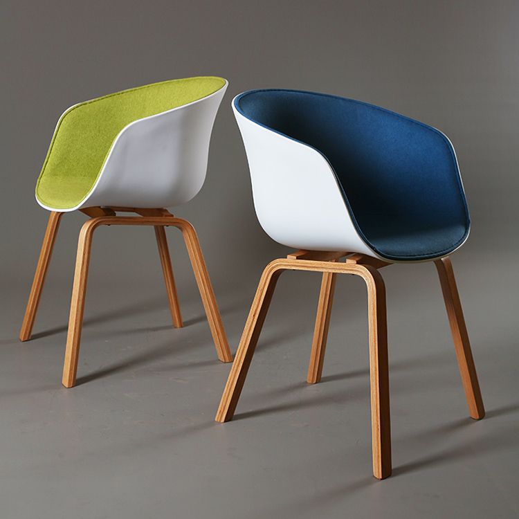 Contemporary Style Dining Room Chairs Kitchen Arm Chair with Wooden Legs Clearhalo ' kitchen&dining_furn' 'Dining Chairs' 'Dining Tables & Seating' 'dining_chair' 'furn' 'furn_dining_chair' 'Furniture' 'furniture_dining_chair' 'Kitchen & Dining Furniture' 'kitchen' 1200x1200_d7ff2a54-fbcf-415f-80f3-ca055af31354