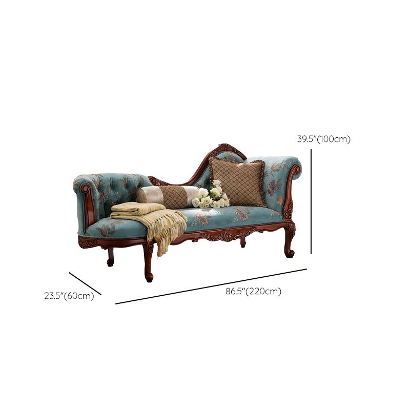 Upholstered Chaise Lounge Couch One Armed Lounge Solid Wood Chair Clearhalo 'Chairs & Seating' 'Chaise Lounge' 'chaise_lounge' 'furn' 'furn_chaise_lounge' 'Furniture' 'Living Room Furniture' 1200x1200_d7ffe80f-ee19-4a5d-8091-fd137f9372bd