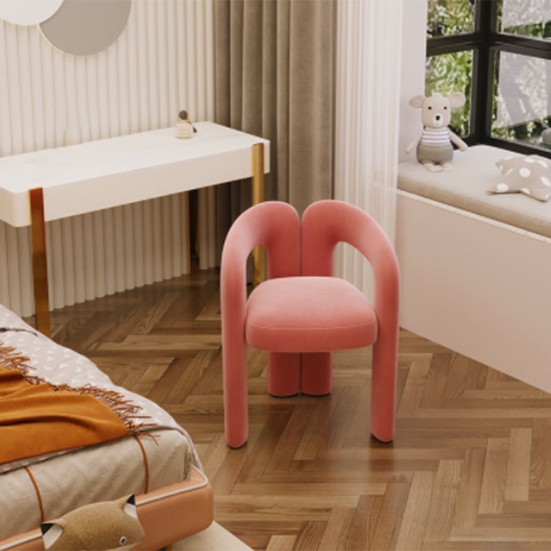 Modern Style Upholstered Dining Chair Open Back Dining Arm Chair for Home