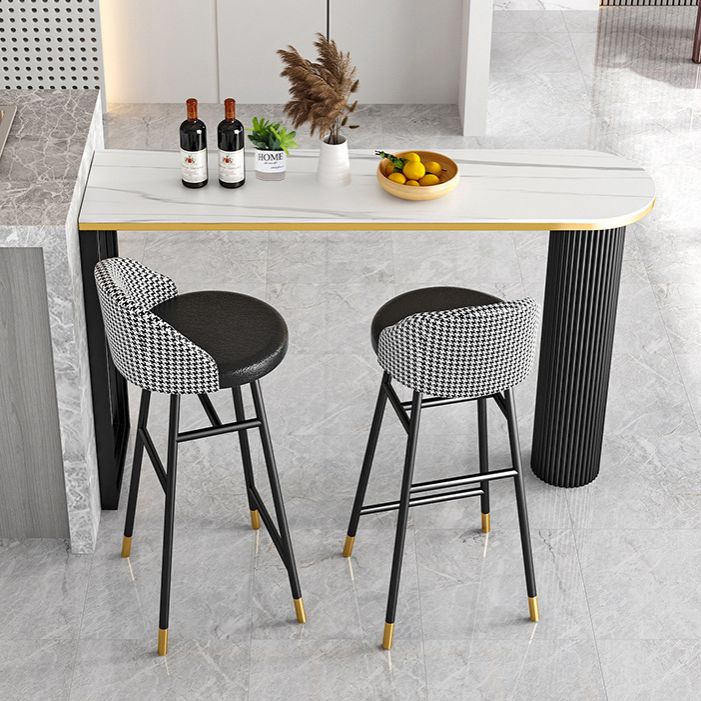 Industrial Style Bar Table Stone Top 42-inch Height Pub Table for Kitchen Clearhalo 'Bar Furniture' 'Bar Tables' 'bar_tables' 'furn' 'furn_bar_tables' 'Furniture' 'furniture_bar_tables' 'Kitchen & Dining Furniture' 'kitchen&dining_furn' 'kitchen' 1200x1200_d8018fad-83af-4354-b5ed-8831284a552c