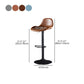 Industrial Style Swivel Leather Barstools Adjustable Low Back Stools Clearhalo 'Bar Furniture' 'Bar Stools' 'bar_stools' 'furn' 'furn_bar_stools' 'Furniture' 'Kitchen & Dining Furniture' 1200x1200_d8026f19-0db9-4a89-8f64-4c207fb87a02