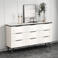 Commode de rangement en pierre de coffre de rangement contemporain de 11,7 pouces de largeur