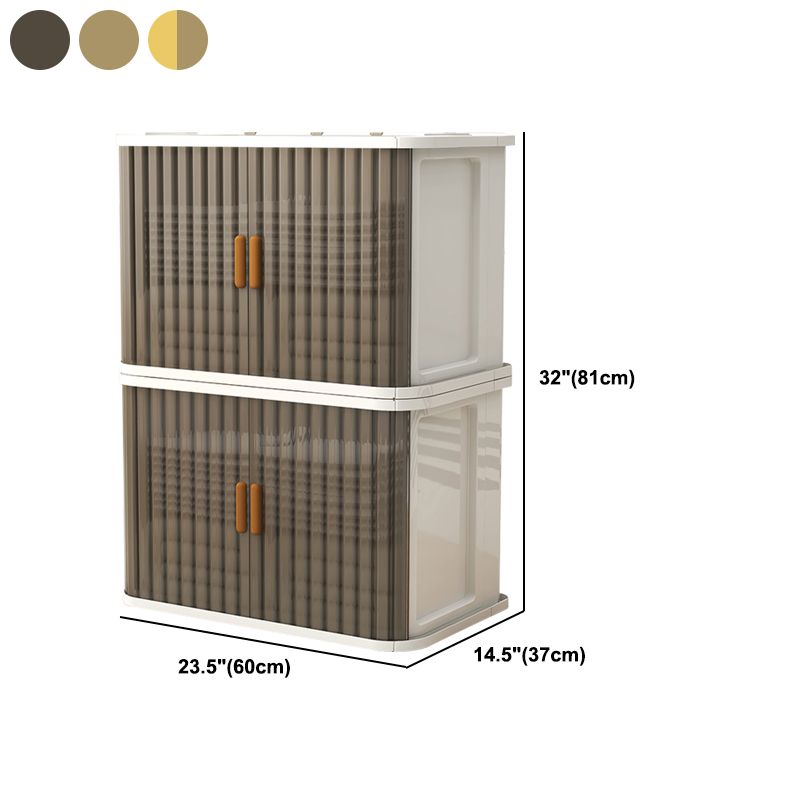 Hedendaagse niet-hangende Armoire Plastic Garderobe Closet met deur