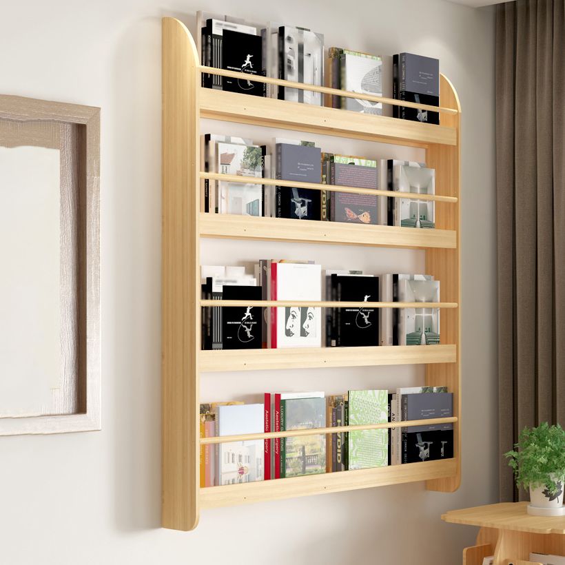 Contemporary Wall Unit Bookshelf Natural Pine Wood Bookcase for Bedroom Clearhalo 'Bookcases' 'furn' 'furn_bookcases' 'Furniture' 'furniture_bookcases' 'Office Furniture' 1200x1200_d803fb83-5b0e-4218-9906-2250b4521423