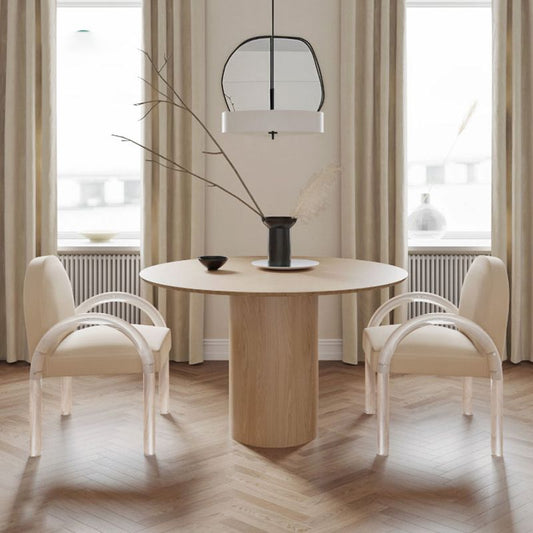 Sedia accento di colore solido a quattro gambe a quattro gamba basicale set per soggiorno