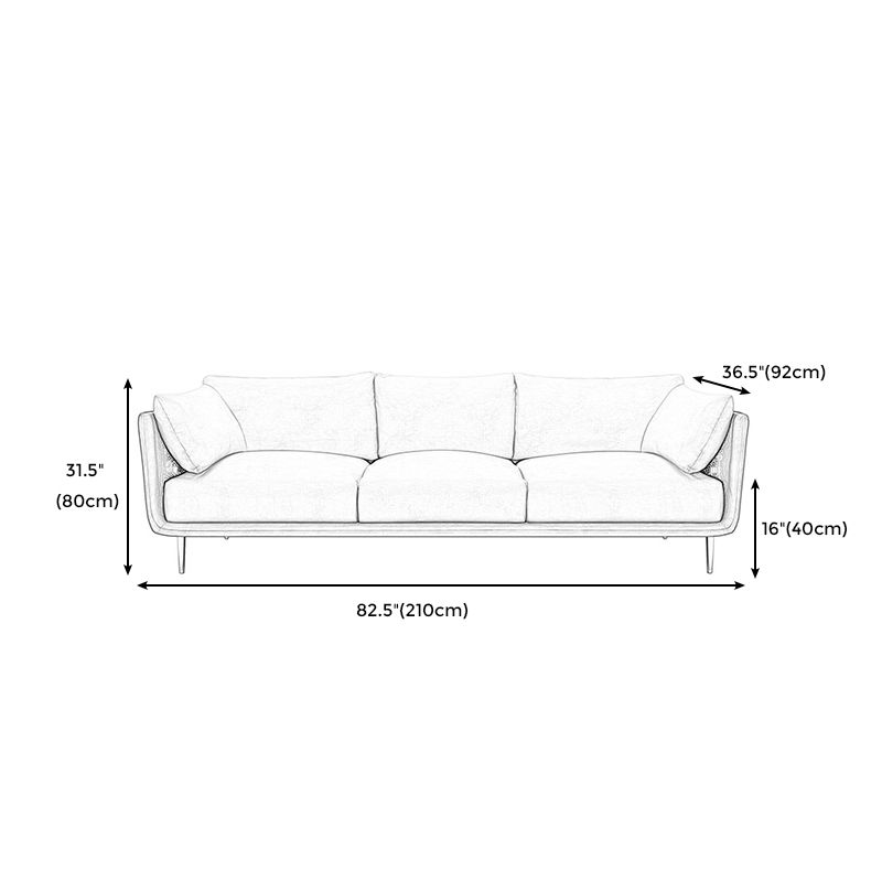 Stain Resistant Square Arm 3/4-Seat Sofa Extra Long Faux Leather Settee Clearhalo 'furn' 'furn_sofas' 'Furniture' 'furniture_sofas' 'kitchen' 'kitchen_sofas' 'Living Room Furniture' 'Sofa' 'sofas' 1200x1200_d80530e2-c867-4169-8945-3674d1b0e60e