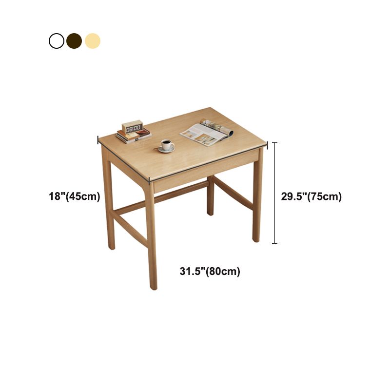 H-shaped Base Office Desk Modern Bedroom Solid Wood Task Desk with Drawer Clearhalo 'furn' 'furn_office_desk' 'Furniture' 'Office Desks' 'Office Furniture' 'office_desk' 1200x1200_d8054120-a2be-4c23-b681-66cc910c5915