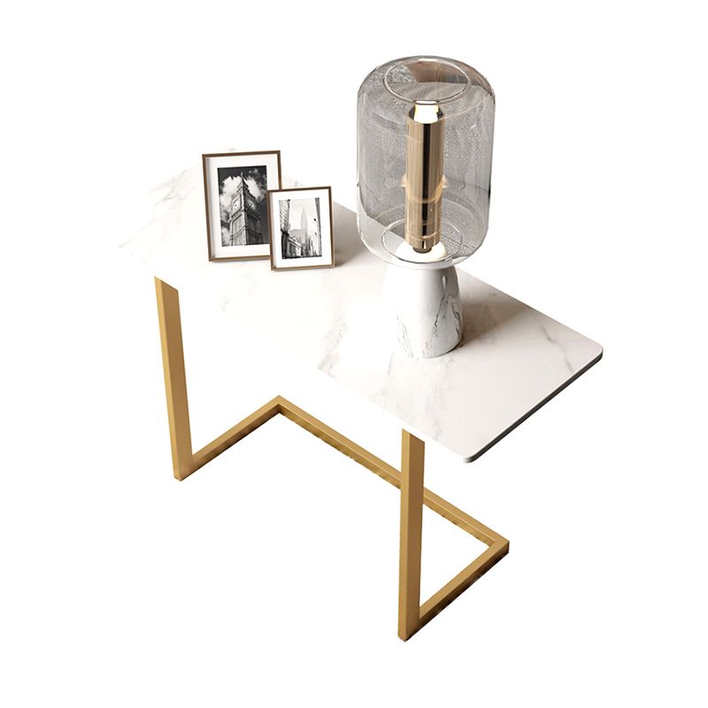 Retangular Side Table 55" Tall Iron C Side End Table in White/Black/Grey Clearhalo 'Coffee & Accent Tables' 'End & Side Tables' 'end_side_table' 'end_side_tables' 'furn' 'furn_end_side_tables' 'Furniture' 'furniture_end_side_table' 'Living Room Furniture' 1200x1200_d805ec46-4207-469d-a671-e695a0d48151