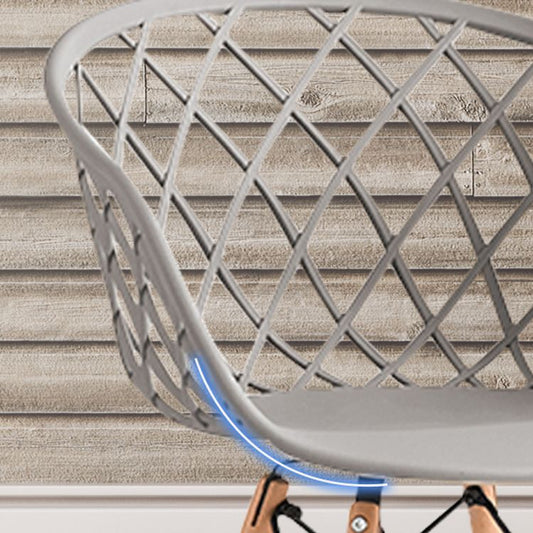 Contemporary Plastic Dining Armless Chair Cross Back Side Chair Clearhalo 'Dining Chairs' 'Dining Tables & Seating' 'dining_chair' 'Furniture' 'furniture_dining_chair' 'Kitchen & Dining Furniture' 1200x1200_d8088e3b-afbb-4085-90db-f1a16ad23176