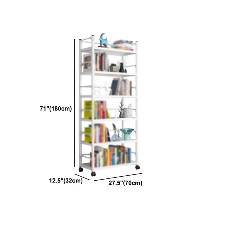 Open Etagere Bookshelf Contemporary Vertical Bookshelf with Caster Wheels Clearhalo 'Bookcases' 'furn' 'furn_bookcases' 'Furniture' 'furniture_bookcases' 'kitchen' 'kitchen_bookcases' 'Living Room Furniture' 'Office Furniture' 1200x1200_d80c38f6-37b2-4f44-827d-6bc0f9cb0043