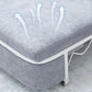 Foldable Linen Sleeper Sofa with Storage 30.7" Wide Gray Contemporary Clearhalo 'furn' 'furn_futons' 'Furniture' 'Futons & Daybeds' 'Futons' 'Living Room Furniture' 1200x1200_d80f8d74-23c0-4331-9f29-7e63e3284d93