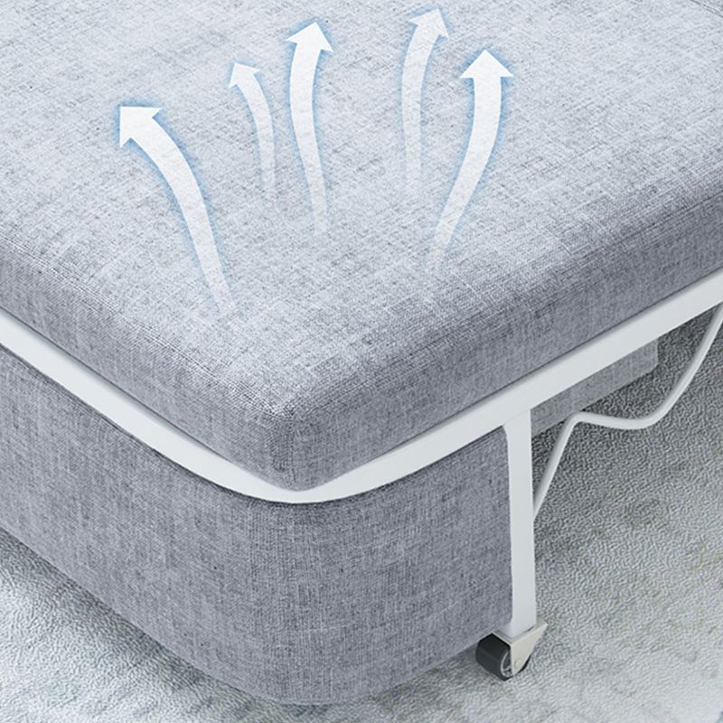 Foldable Linen Sleeper Sofa with Storage 30.7" Wide Gray Contemporary Clearhalo 'furn' 'furn_futons' 'Furniture' 'Futons & Daybeds' 'Futons' 'Living Room Furniture' 1200x1200_d80f8d74-23c0-4331-9f29-7e63e3284d93