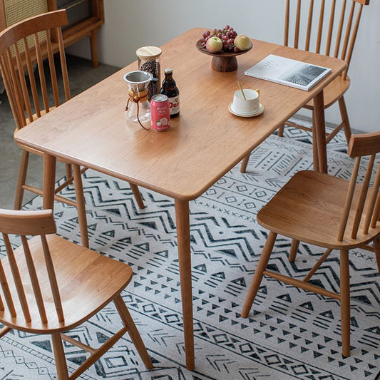 Moderno 1/4/5/6 pezzi set da pranzo tavolo da pranzo in legno di ciliegia per sala da pranzo