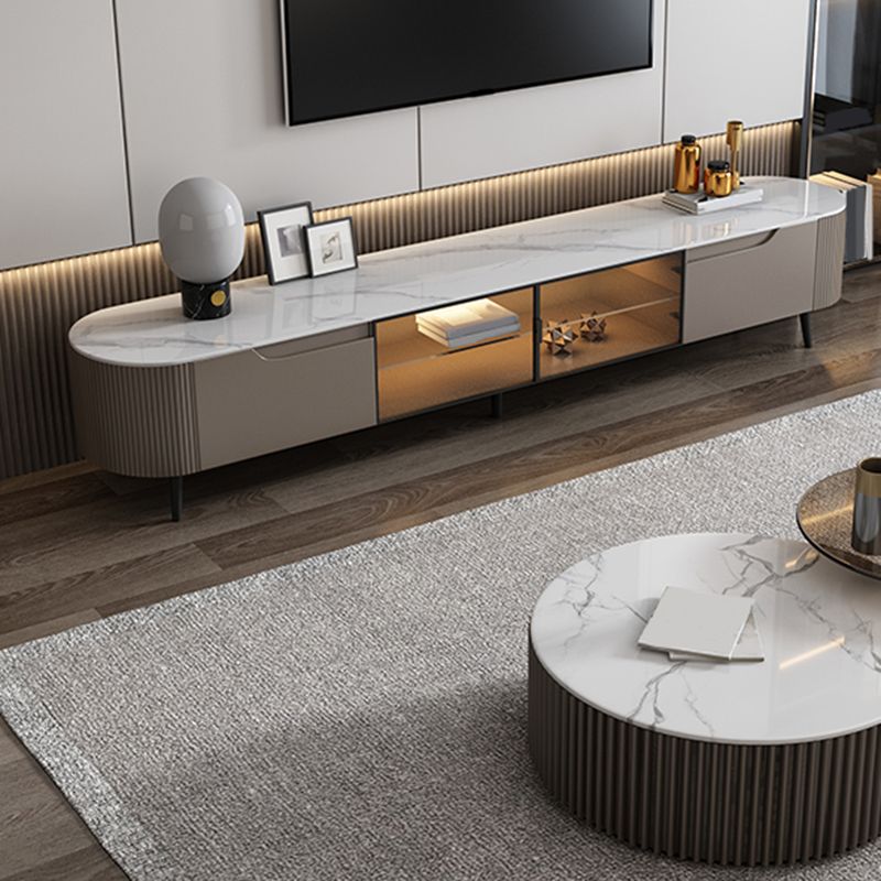 Stone Media Console TV Stand Modern TV Stand Console with Drawers Clearhalo 'furn' 'furn_tv_stands_entertainment_centers' 'Furniture' 'Living Room Furniture' 'TV Stands & Entertainment Centers' 'TV Stands & Media Storage Furniture' 'tv_stands_entertainment_centers' 1200x1200_d810a6f4-5387-43ef-84fe-5abfd14fd7e2