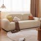 Canapé-lit convertible beige canapé de bras évasé moderne avec oreillers