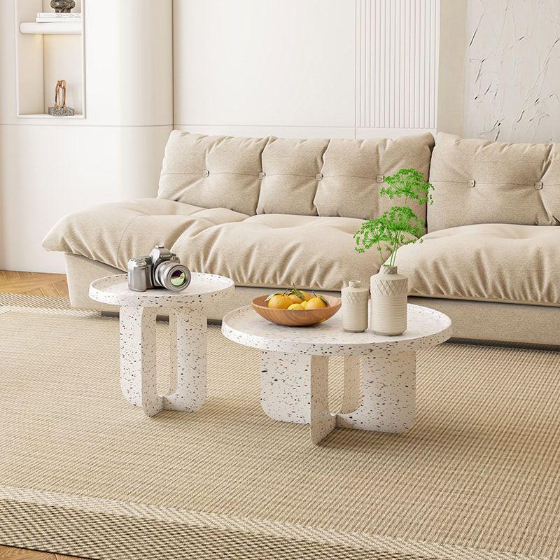 Modern Pedestal Round Coffee Table Set Tray Top Cocktail Table Clearhalo 'Coffee & Accent Tables' 'Coffee Tables' 'coffee_tables' 'furn' 'furn_coffee_tables' 'Furniture' 'Living Room Furniture' 1200x1200_d8115b60-511f-4fcc-92c8-2a20c809c394