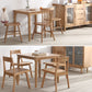 Square Industrial Dining Table Wood Color Fixed Table with White Oakwood Clearhalo ' dining_table' 'Dining Tables & Seating' 'Dining Tables' 'furn' 'furn_dining_table' 'Furniture' 'furniture_dining_table' 'Kitchen & Dining Furniture' 'kitchen&dining_furn' 'kitchen' 'kitchen_dining_table' 1200x1200_d8120b43-64a3-4850-978e-e2ea82cddfc5