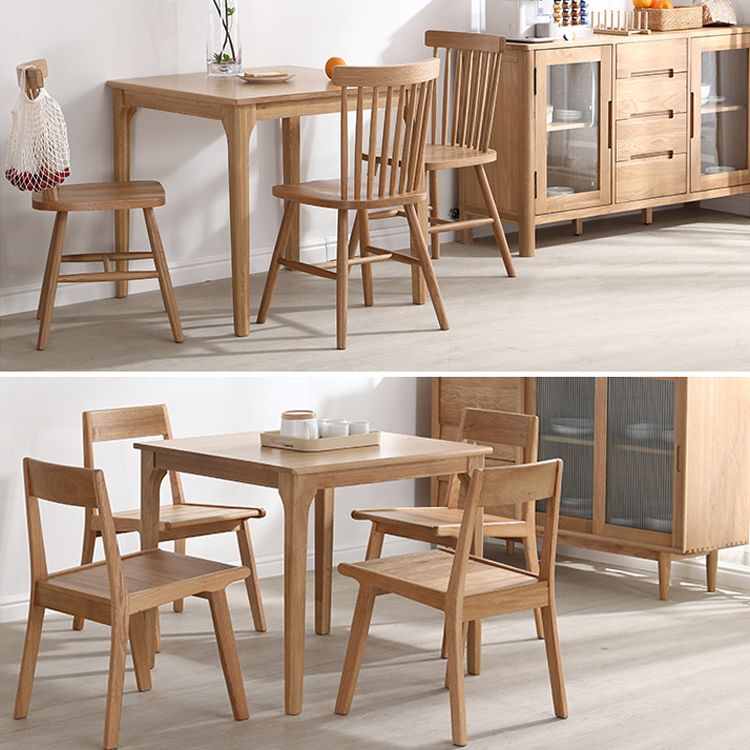 Square Industrial Dining Table Wood Color Fixed Table with White Oakwood Clearhalo ' dining_table' 'Dining Tables & Seating' 'Dining Tables' 'furn' 'furn_dining_table' 'Furniture' 'furniture_dining_table' 'Kitchen & Dining Furniture' 'kitchen&dining_furn' 'kitchen' 'kitchen_dining_table' 1200x1200_d8120b43-64a3-4850-978e-e2ea82cddfc5