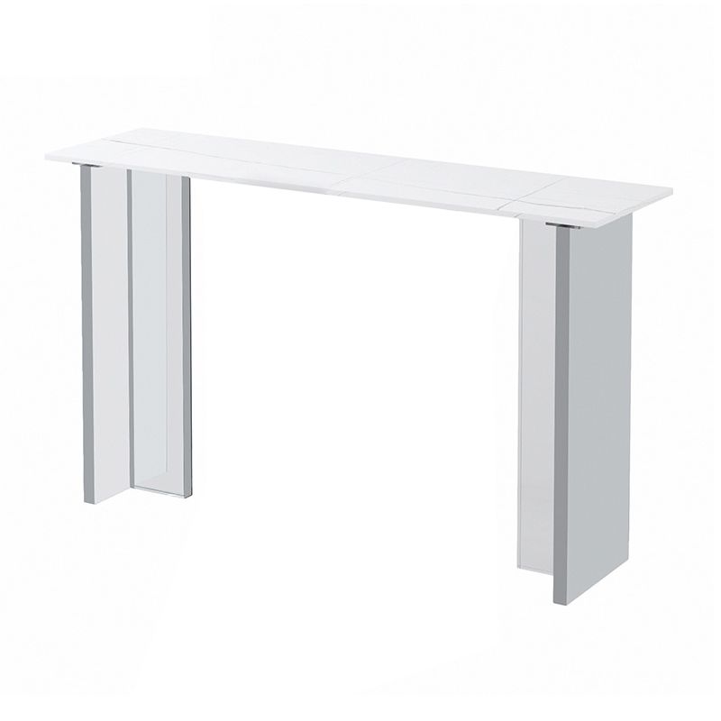 Contemporary Sintered Stone Acrylic Base Bar Table for Kitchen Dining Room