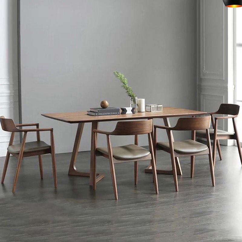 Modern Wood Dining Table Set 1/4/5 Pieces Dining Set for Kitchen Clearhalo 'Dining Room Sets' 'Dining Tables & Seating' 'dining_room_set' 'furn' 'furn_dining_room_set' 'Furniture' 'Kitchen & Dining Furniture' 1200x1200_d814a25a-b16a-4df7-81ad-3e91be8c89ae