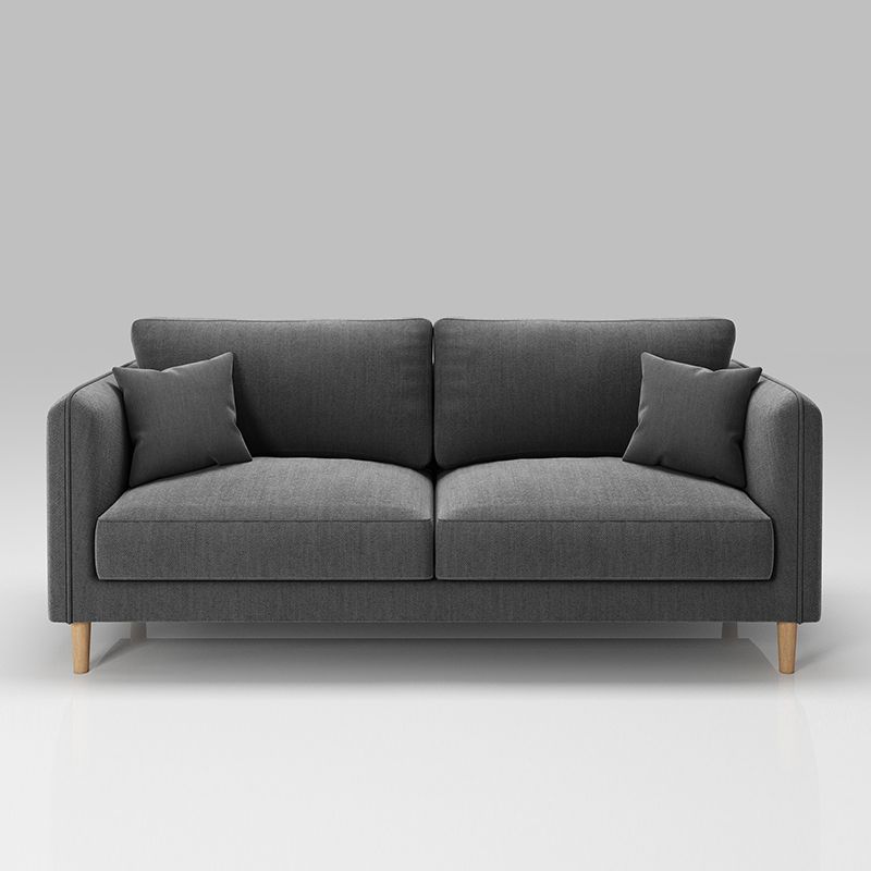 Scandinavian Loose Back Sofa 3-Seat Slipcovered Linen Square Arm Sofa Clearhalo 'furn' 'furn_sofas' 'Furniture' 'furniture_sofas' 'kitchen' 'kitchen_sofas' 'Living Room Furniture' 'Sofa' 'sofas' 1200x1200_d8155050-a8d5-487b-8c43-04a2049d68e6