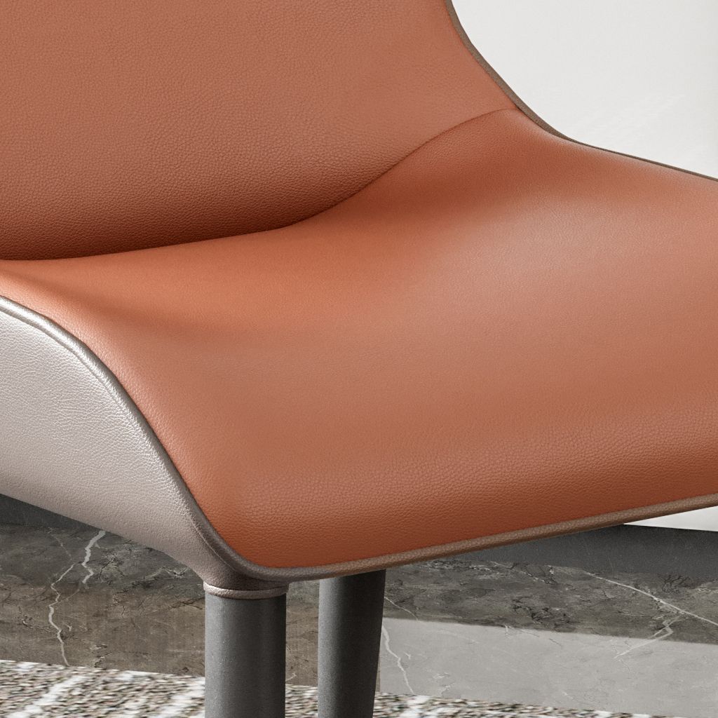 Modern Metal Indoor-Outdoor Chair Dining Room Armless Wingback Side Chair Clearhalo ' kitchen&dining_furn' 'Dining Chairs' 'Dining Tables & Seating' 'dining_chair' 'furn' 'furn_dining_chair' 'Furniture' 'furniture_dining_chair' 'Kitchen & Dining Furniture' 'kitchen' 1200x1200_d816e794-11c7-4a04-aa2b-2ca94ff1d859