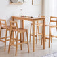 Café Simple Solid Wood Barstool taburete de bar con respaldo con respaldo