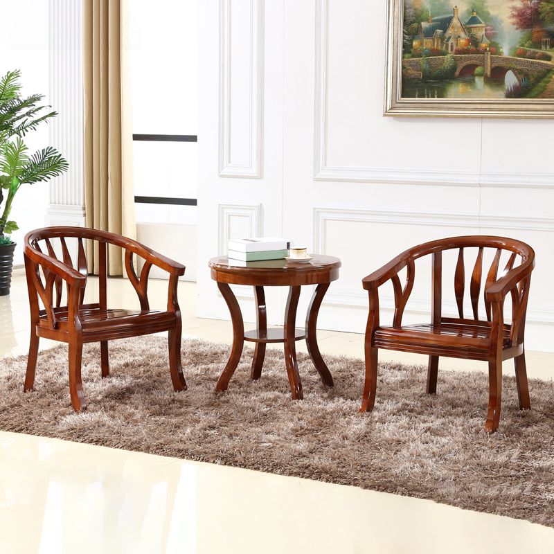 Sedia da pranzo in stile tradizionale sedia a braccio sala da pranzo in legno per hotel