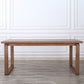Rectangle Brown Base Dining Table Modern Ash Wood Table for Kitchen
