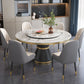Round Modern Style Sintered Stone Dining Table Furniture with Metallic Base Clearhalo ' dining_table' 'Dining Tables & Seating' 'Dining Tables' 'furn' 'furn_dining_table' 'Furniture' 'furniture_dining_table' 'Kitchen & Dining Furniture' 'kitchen&dining_furn' 'kitchen' 'kitchen_dining_table' 1200x1200_d81970f4-9dde-4273-ada1-0af2c4b5a8fd