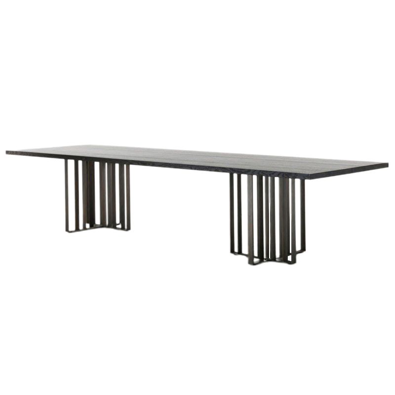 Industrial Style Furniture Double Pedestal Pine Solid Wood Dining Site Table Clearhalo ' dining_table' 'Dining Tables & Seating' 'Dining Tables' 'furn' 'furn_dining_table' 'Furniture' 'furniture_dining_table' 'Kitchen & Dining Furniture' 'kitchen&dining_furn' 'kitchen' 'kitchen_dining_table' 1200x1200_d81a5cd3-8850-4fcd-83ee-e807e1d34cb6