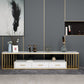 Glam Stone TV Media Stand 16" W Scaffalatura aperta Console TV con cassetti